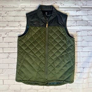 TenTree Olive and Black Quilted Men's Vest